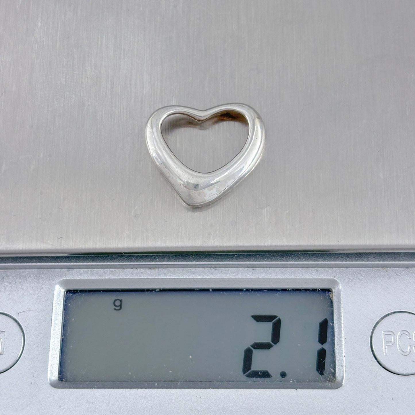 Vintage Sterling Silver 925 Heart Pendant