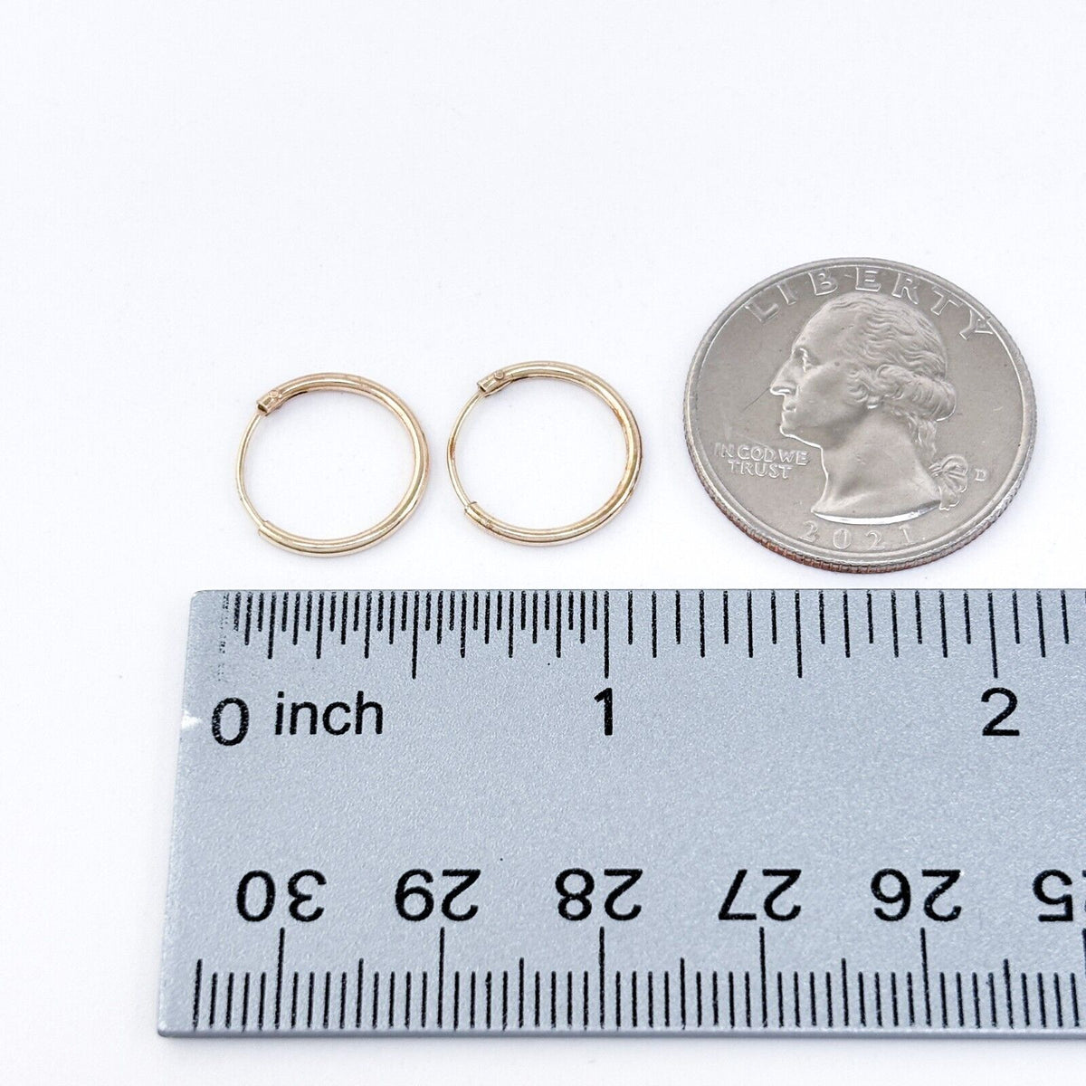 Vintage Sterling Silver 925 Gold Tone Hoop Earrings