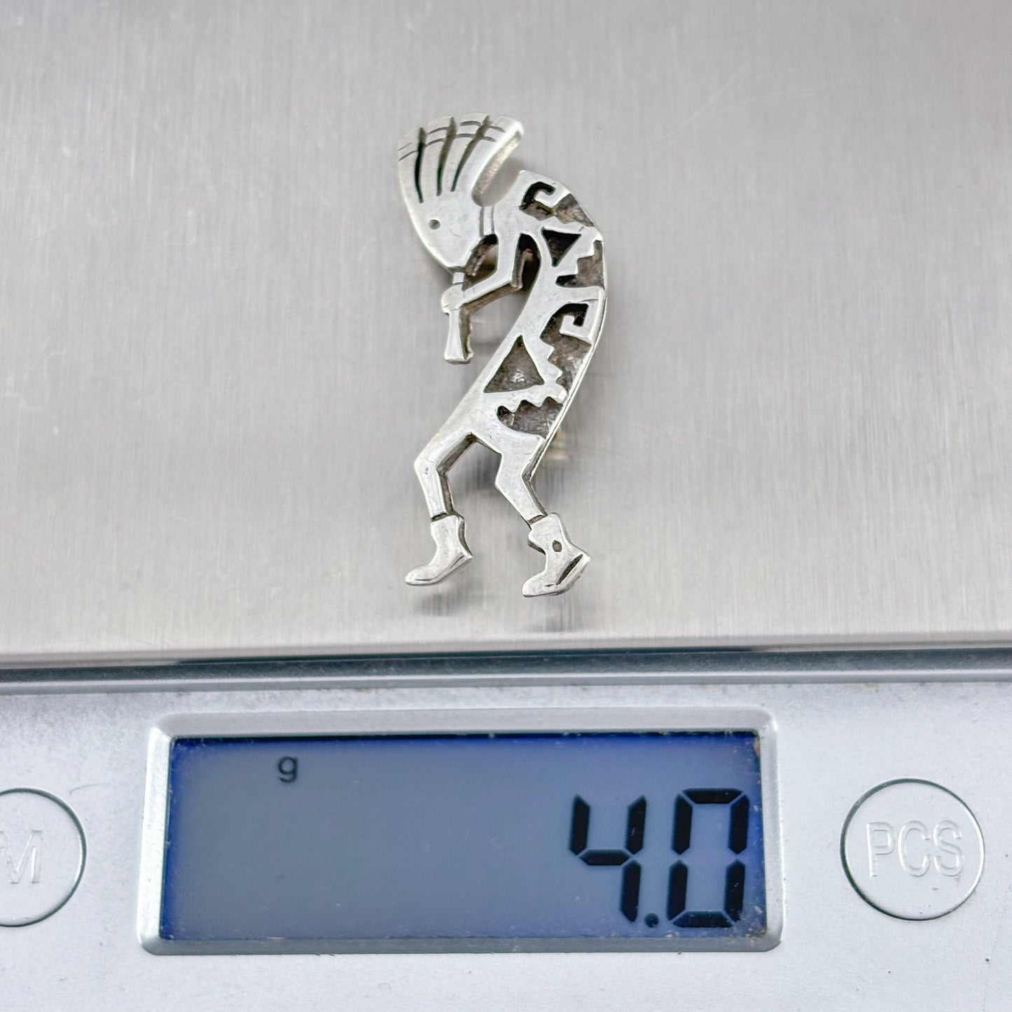 Vintage Sterling Silver 925 Kokopelli Brooch
