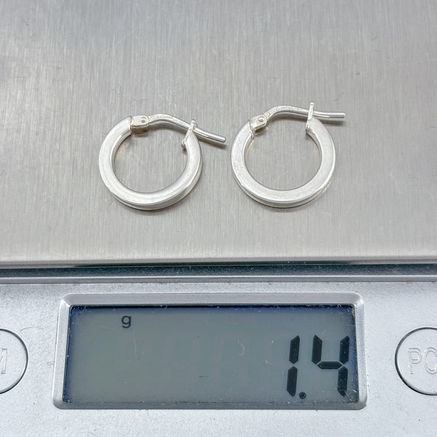Vintage Sterling Silver 925 Hoop Earrings