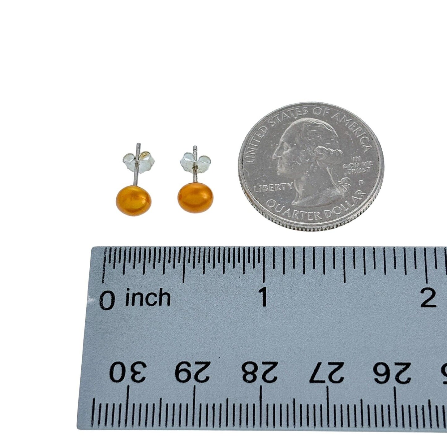 Vintage Sterling Silver 925 Imitation Pearl Stud Earrings