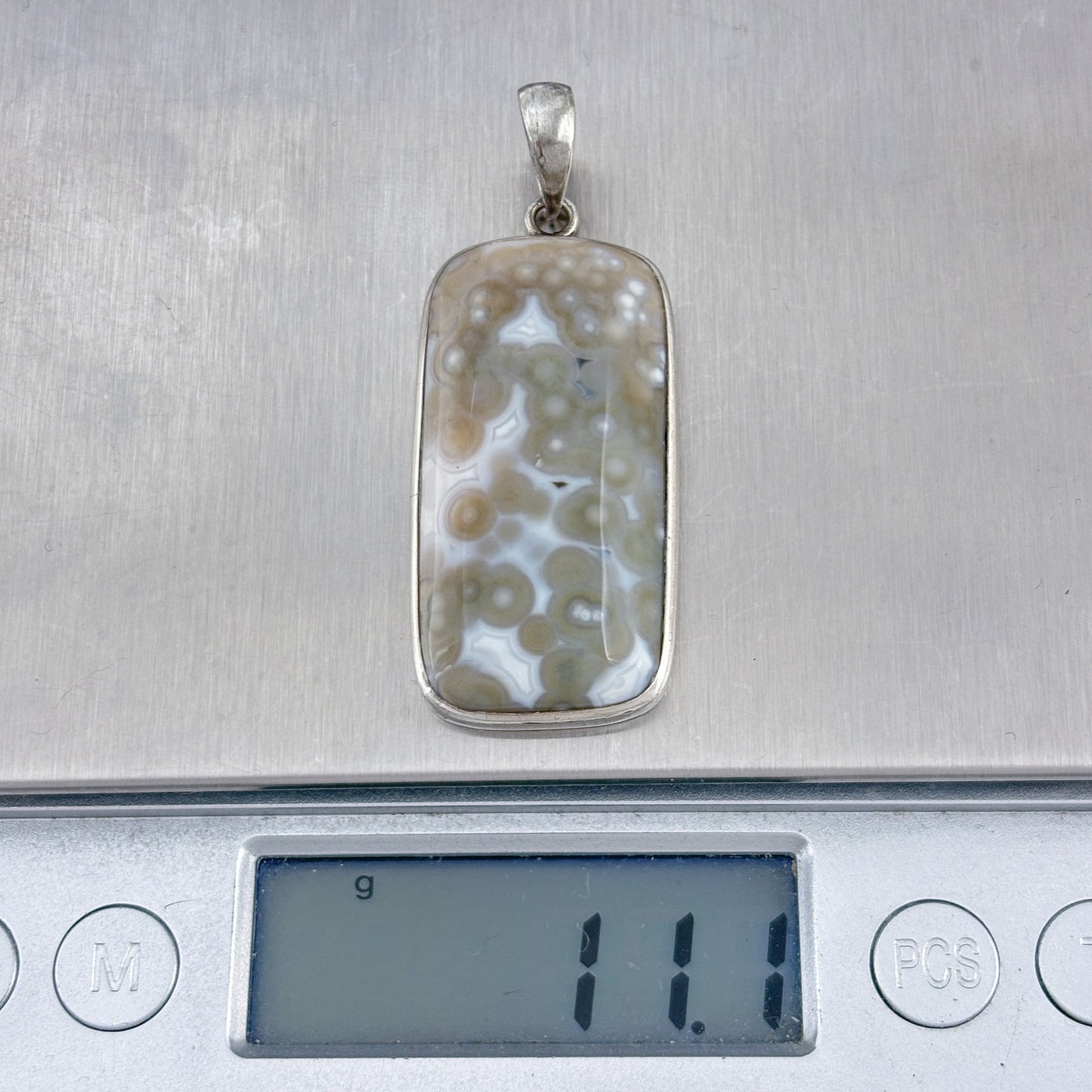 Vintage Sterling Silver 925 Dendritic Agate Pendant