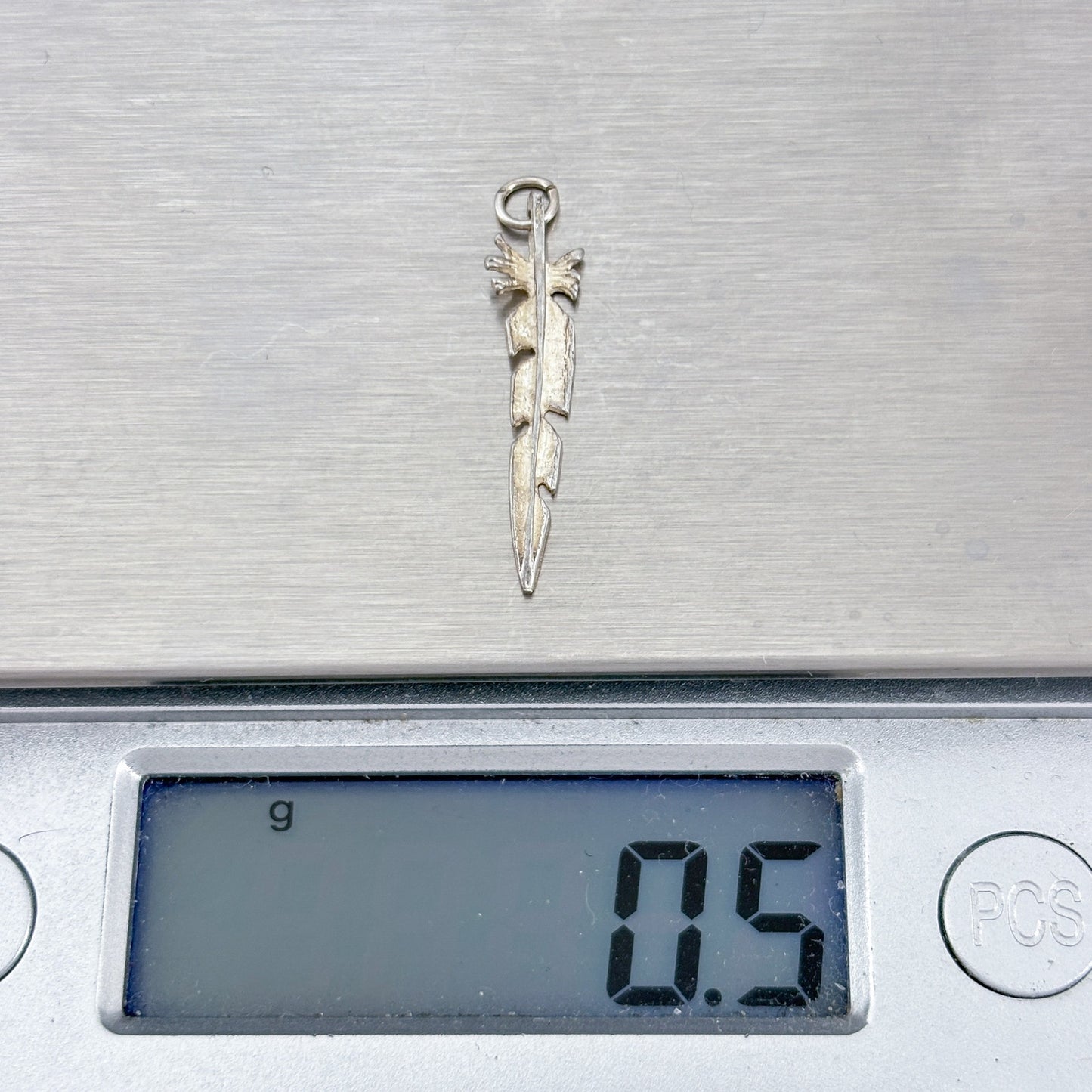 Vintage Sterling Silver 925 Feather Charm