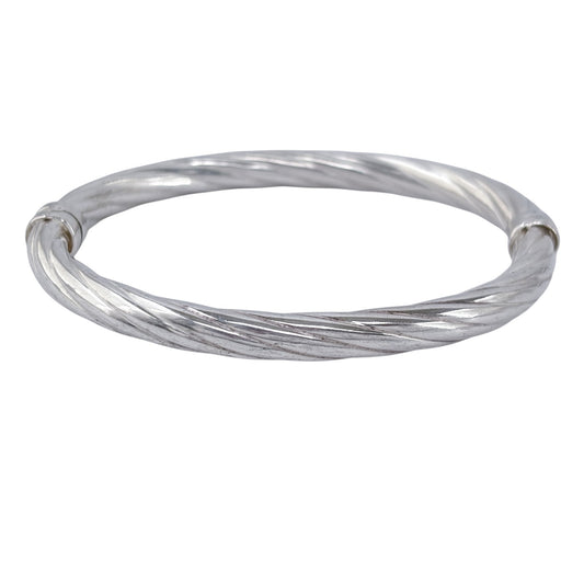 Estate Dyadema Sterling Silver 925 Twisted Bangle Bracelet 7"
