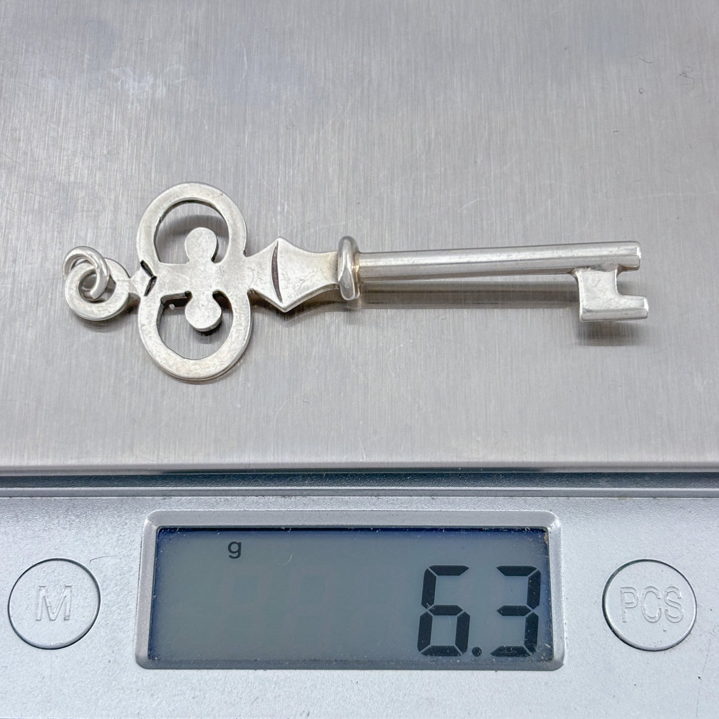 Vintage Sterling Silver 925 Key Pendant