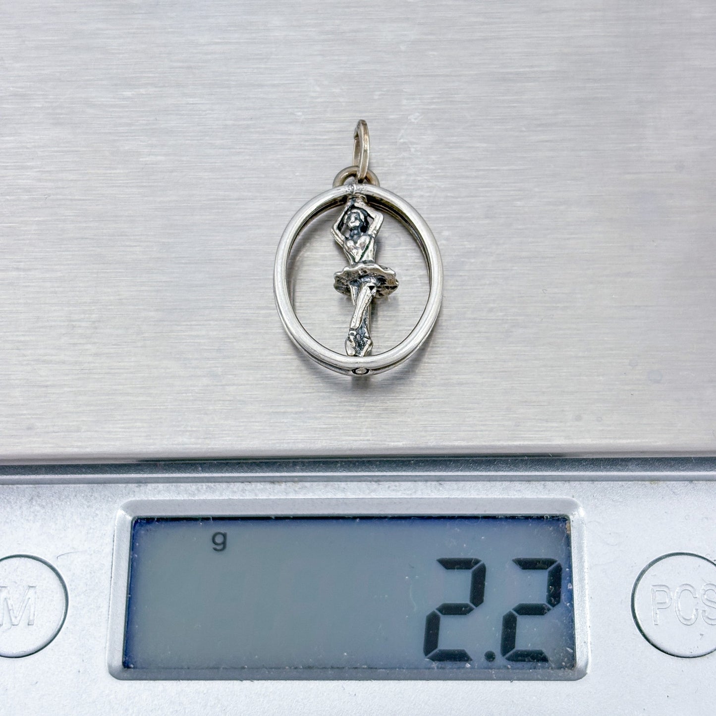 Vintage Sterling Silver 925 Ballerina Spinning Ballet Charm