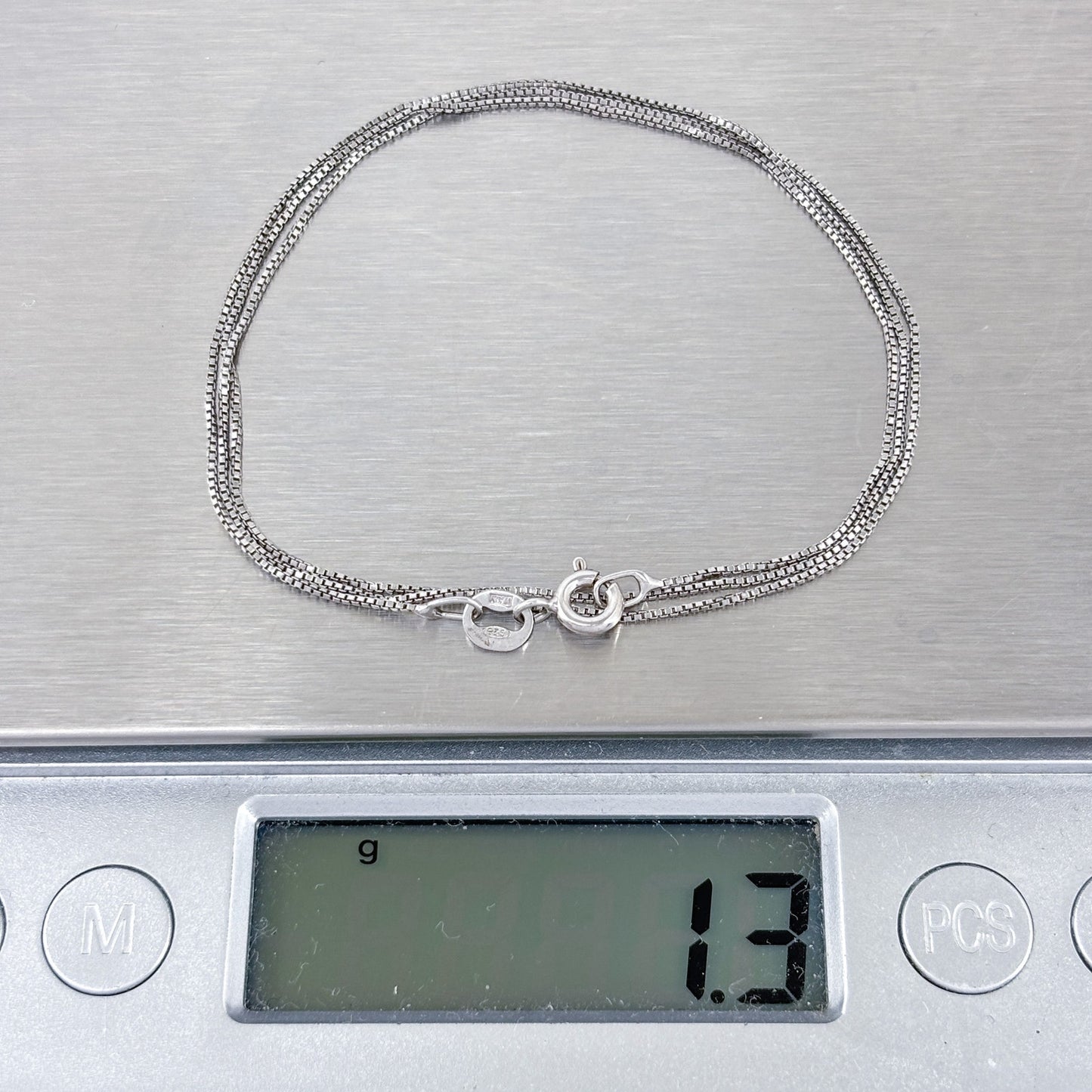 Vintage Italy Sterling Silver 925 Box Link Chain Necklace | 18.5"