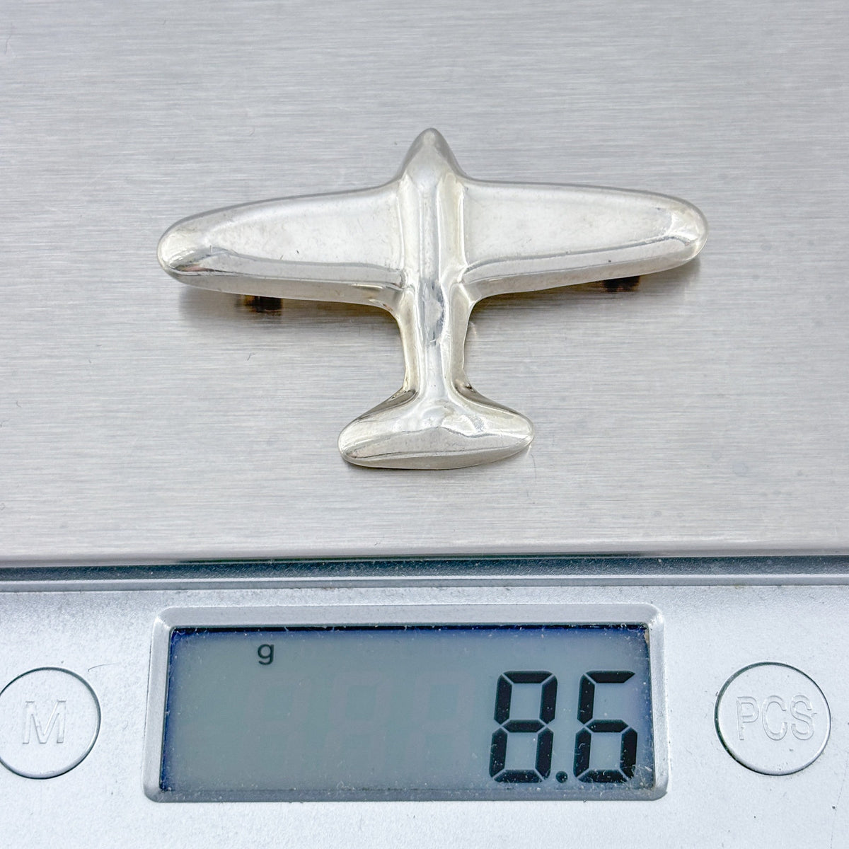 Vintage Mexican Taxco Sterling Silver 925 Airplane Brooch