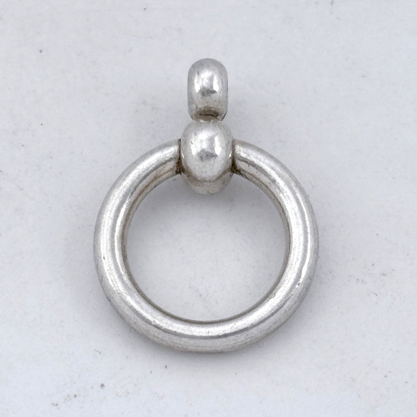 Vintage Sterling Silver 925 Circular Ring Pendant