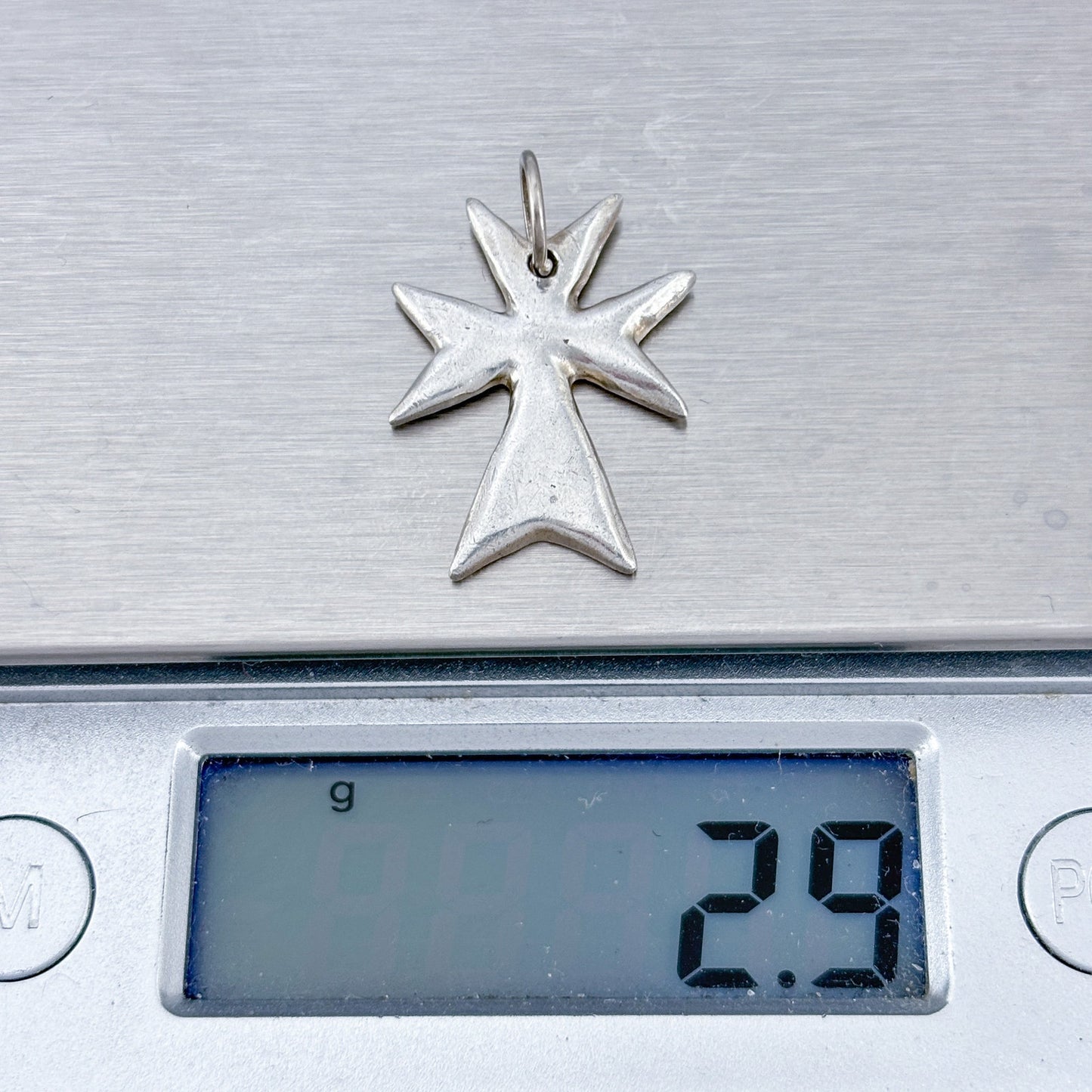 Vintage Sterling Silver 925 Maltese Cross Pendant