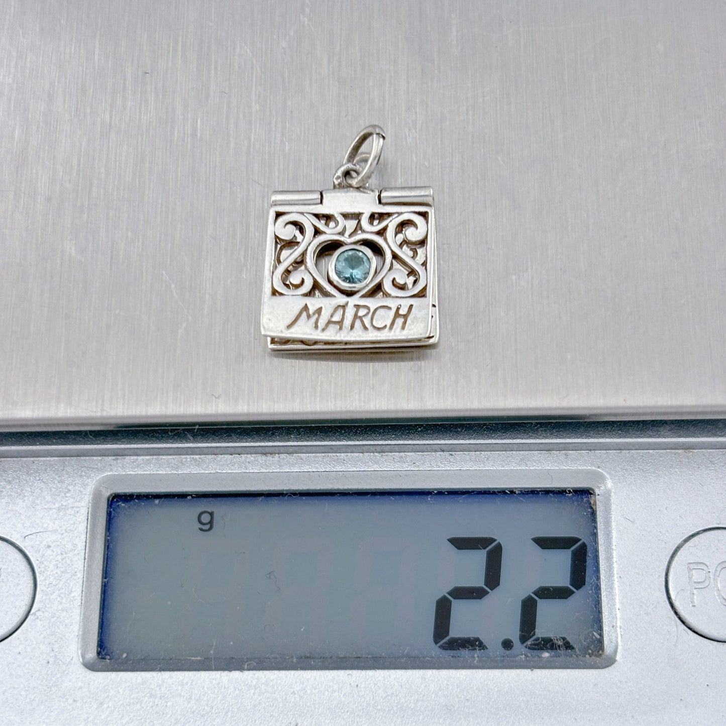 Vintage Sterling Silver 925 March “You Are Lovable” Charm