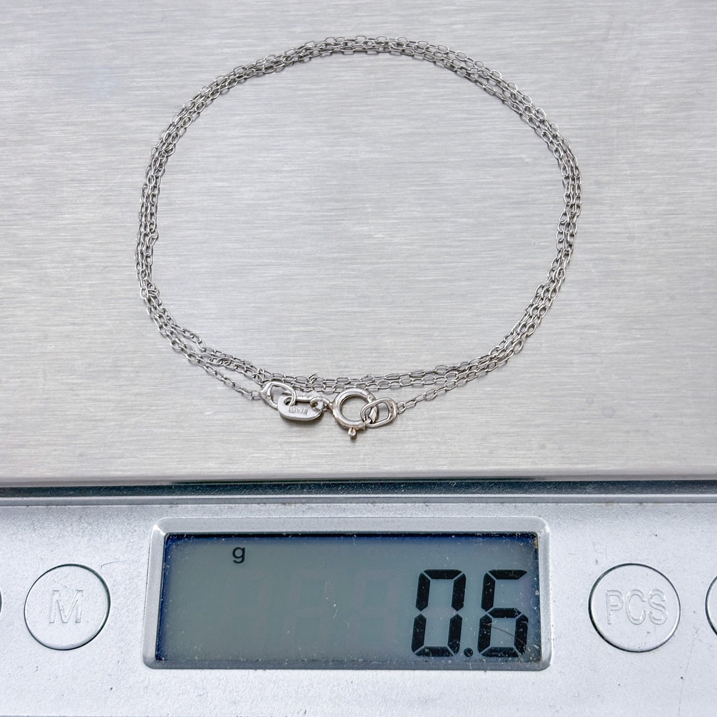 Vintage Italy Sterling Silver 925 Cable Link Chain Necklace 18"