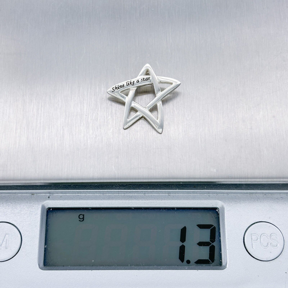 Vintage Sterling Silver 925 "Shine Like a Star" Pendant
