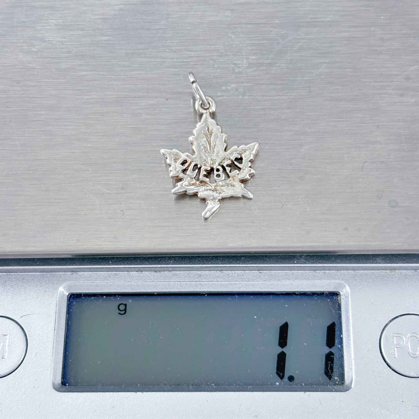 Vintage Sterling Silver 925 Quebec Maple Leaf Charm