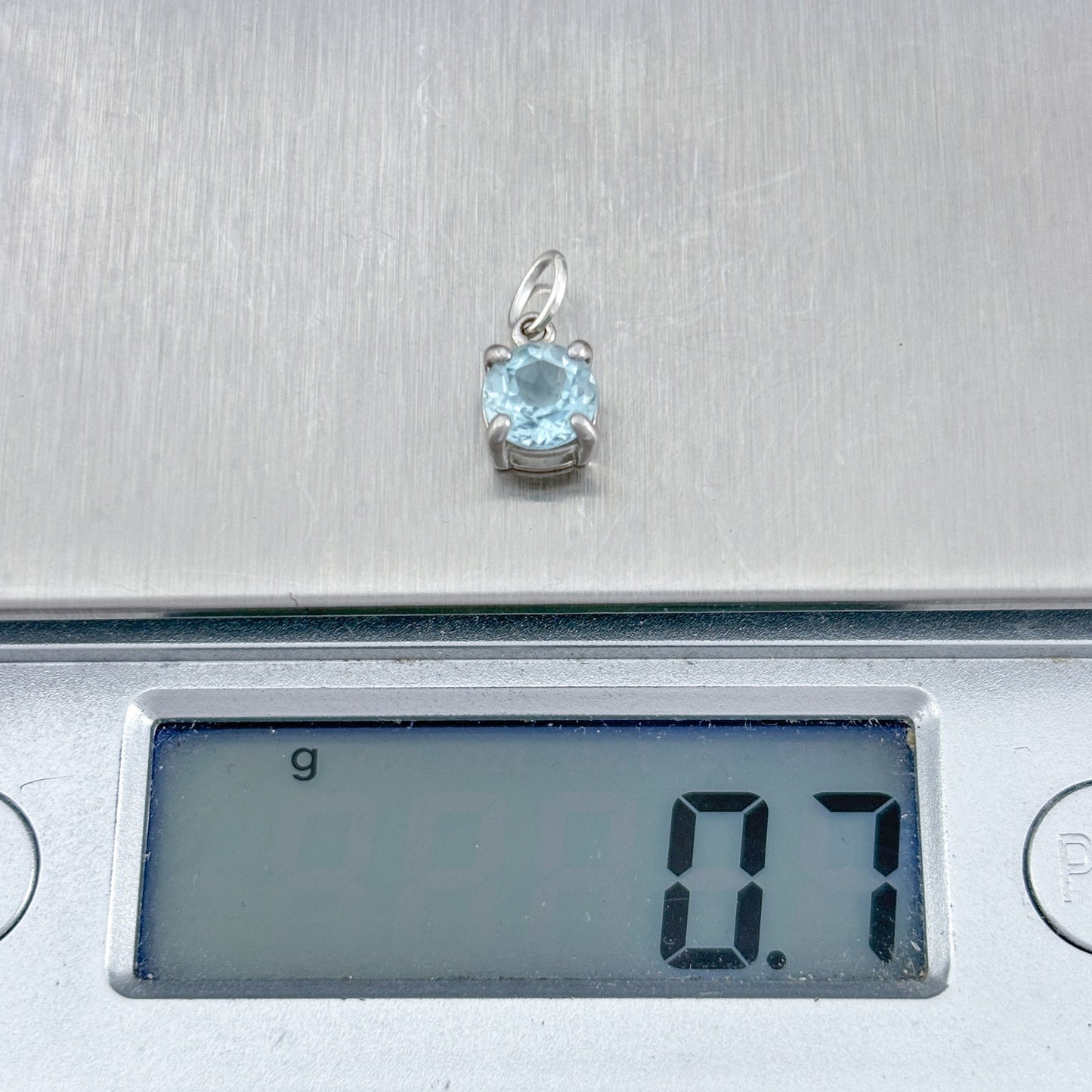 Vintage Sterling Silver 925 Topaz Pendant