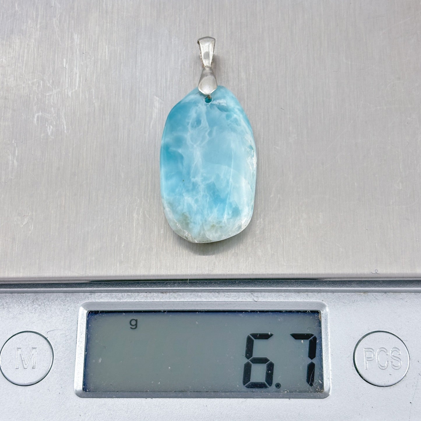 Vintage Sterling Silver 925 Larimar Pendant