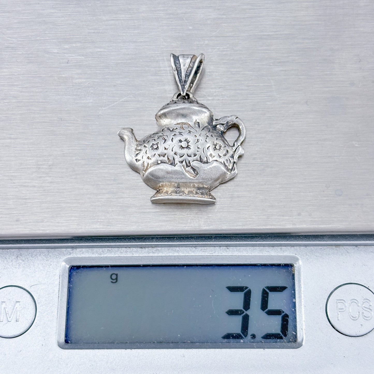 Vintage Sterling Silver 925 Teapot Charm