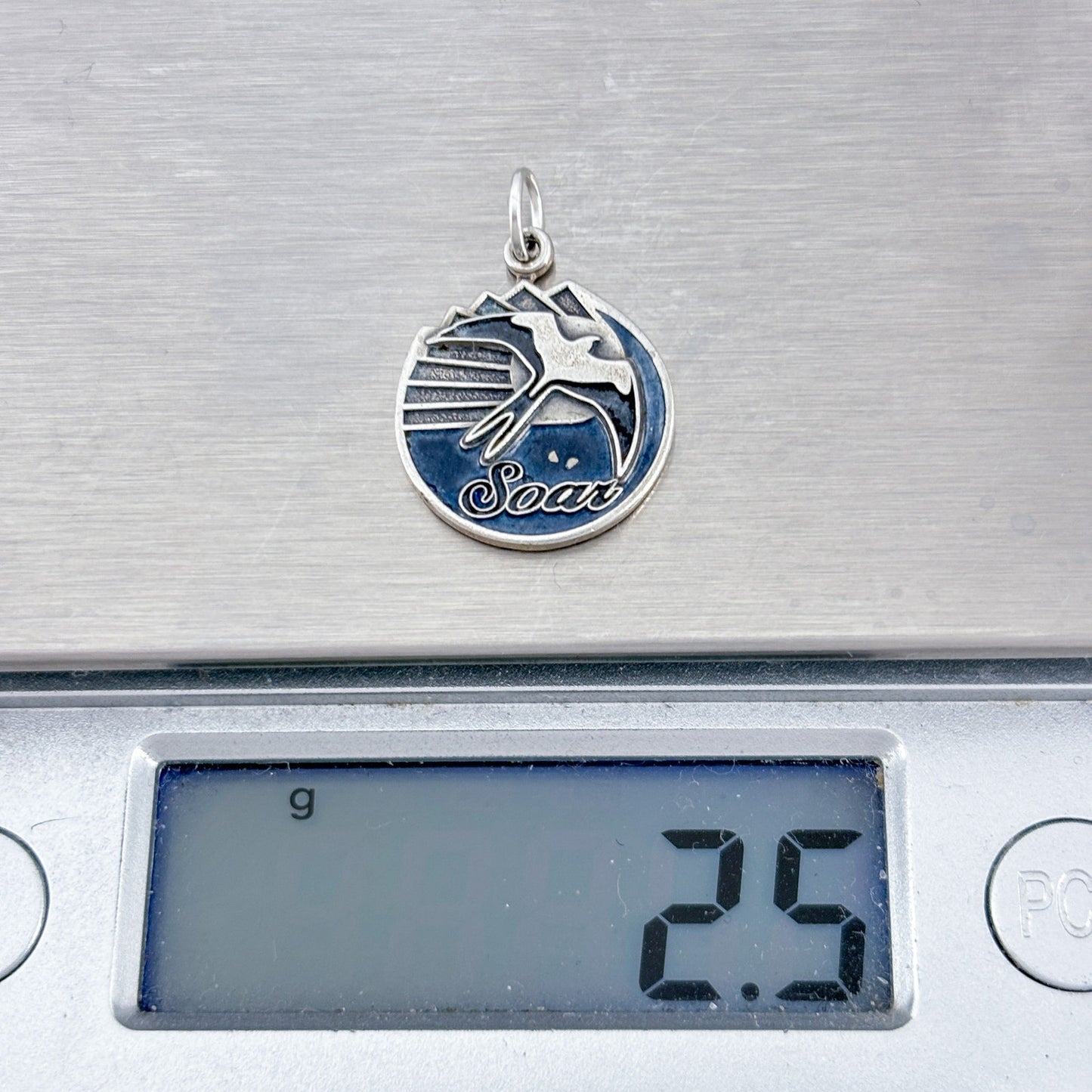 Vintage ABWA Sterling Silver 925 Soar Bird Enamel Charm