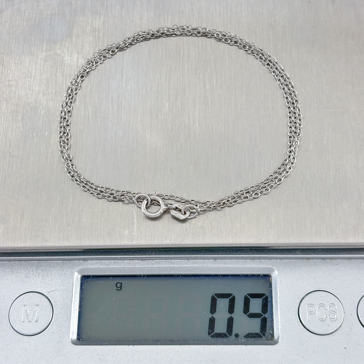 Vintage Italian Sterling Silver 925 Cable Link Chain Necklace 18.5"