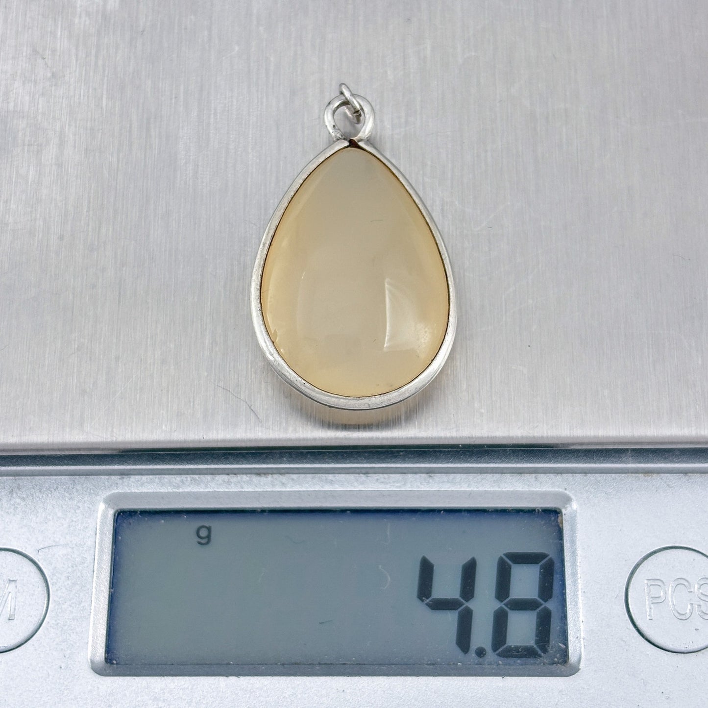 Vintage Sterling Silver 925 Chalcedony Pendant