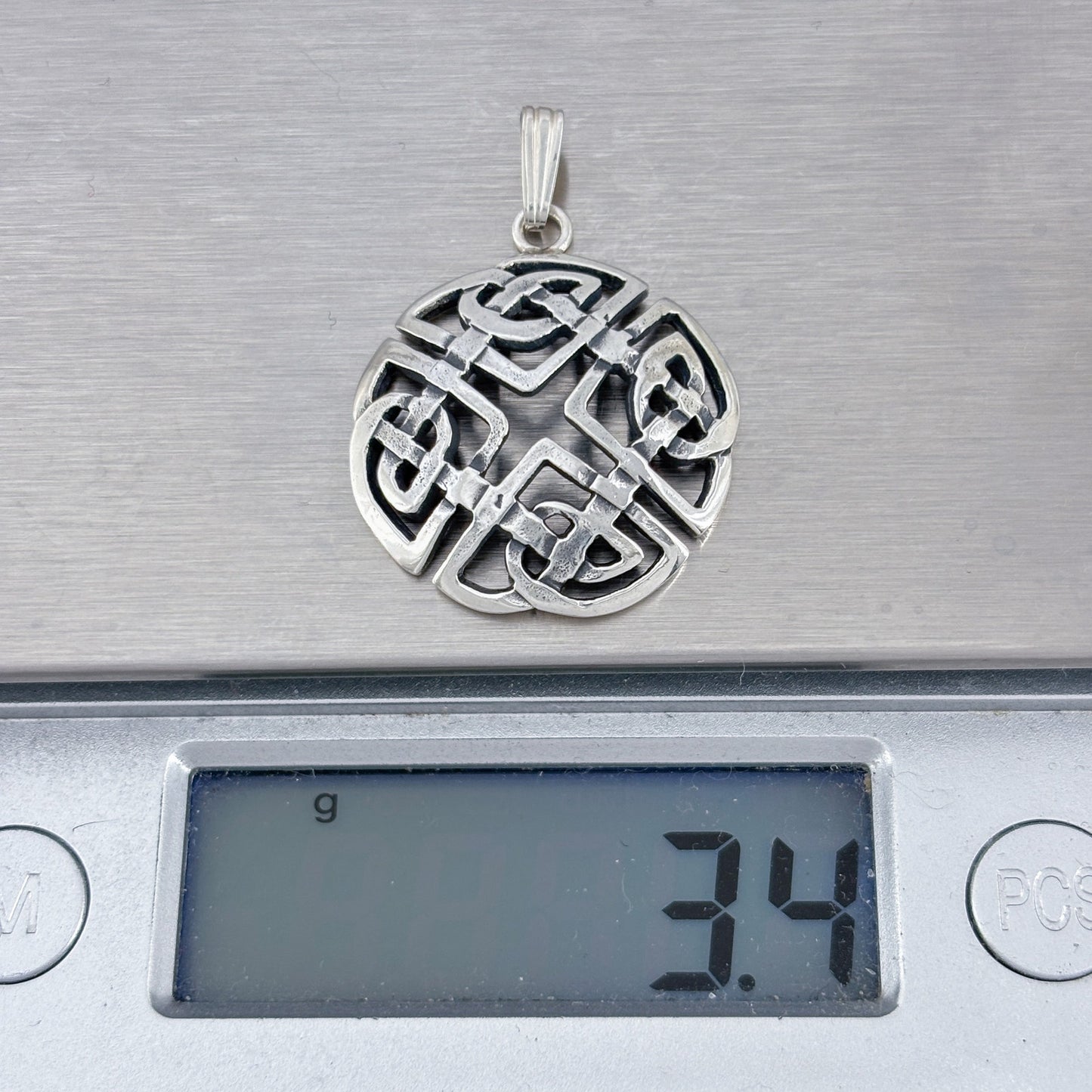 Vintage Sterling Silver 925 Celtic Knot Pendant