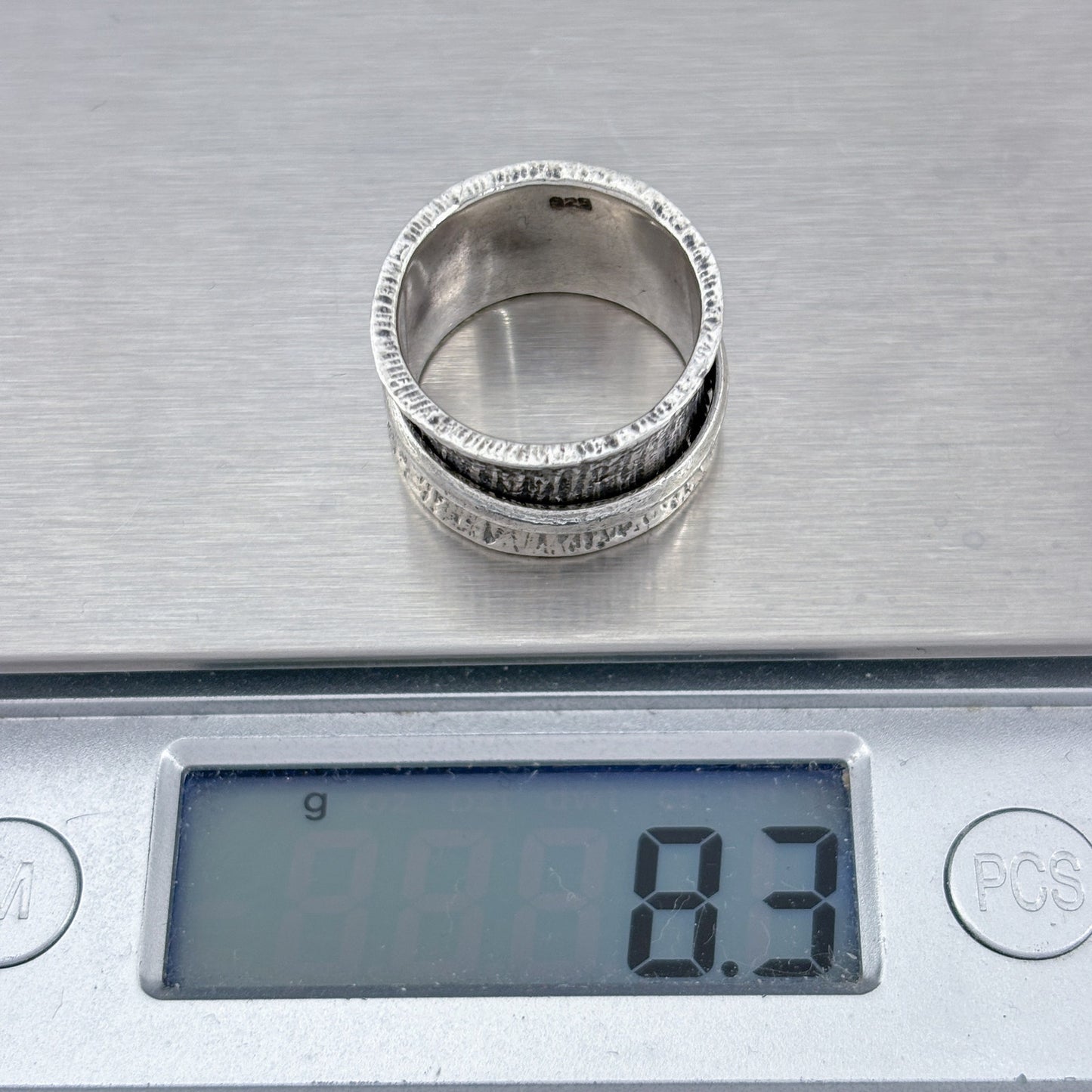 Vintage Sterling Silver 925 Spinner Fidget Ring Size 7