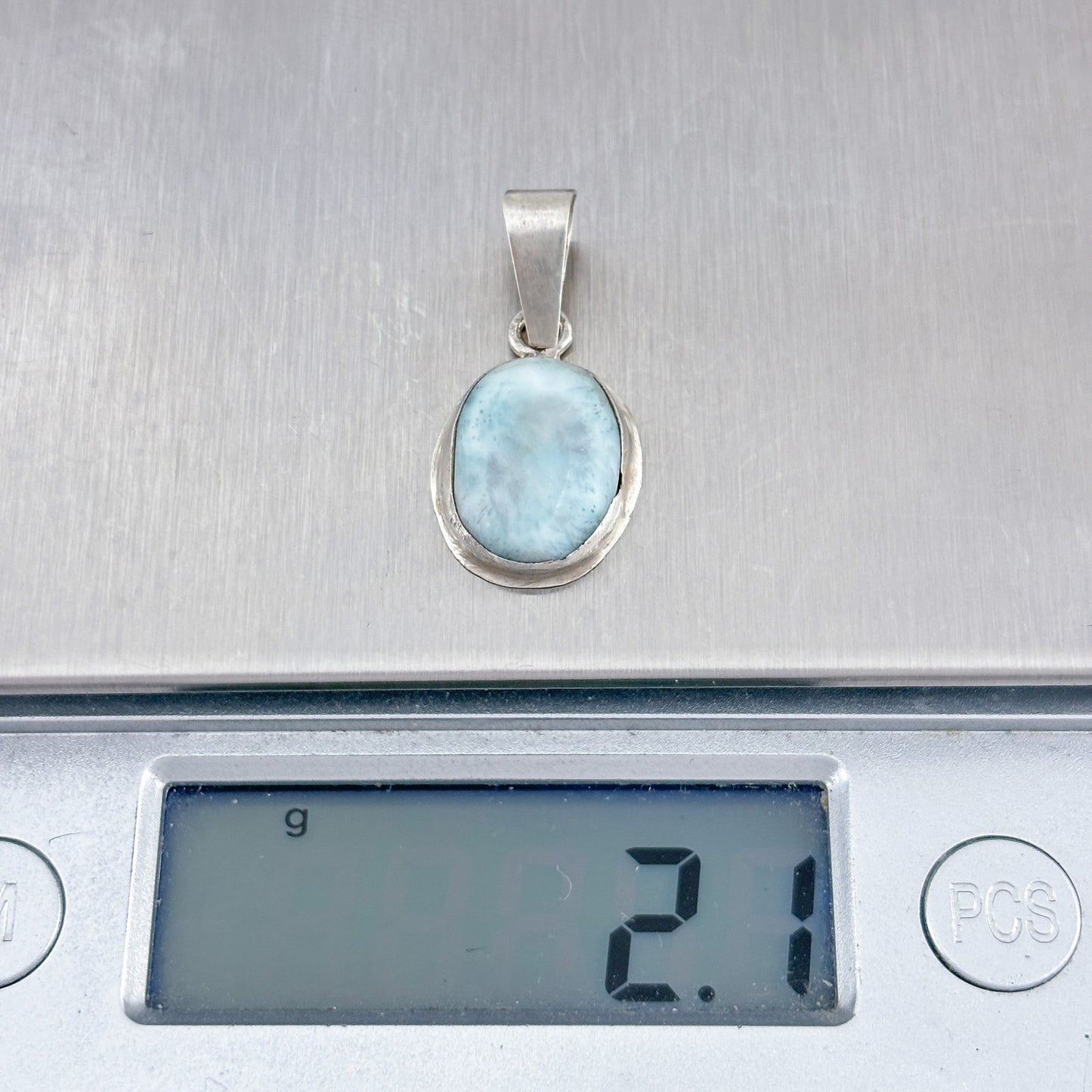 Vintage Sterling Silver 925 Larimar Pendant