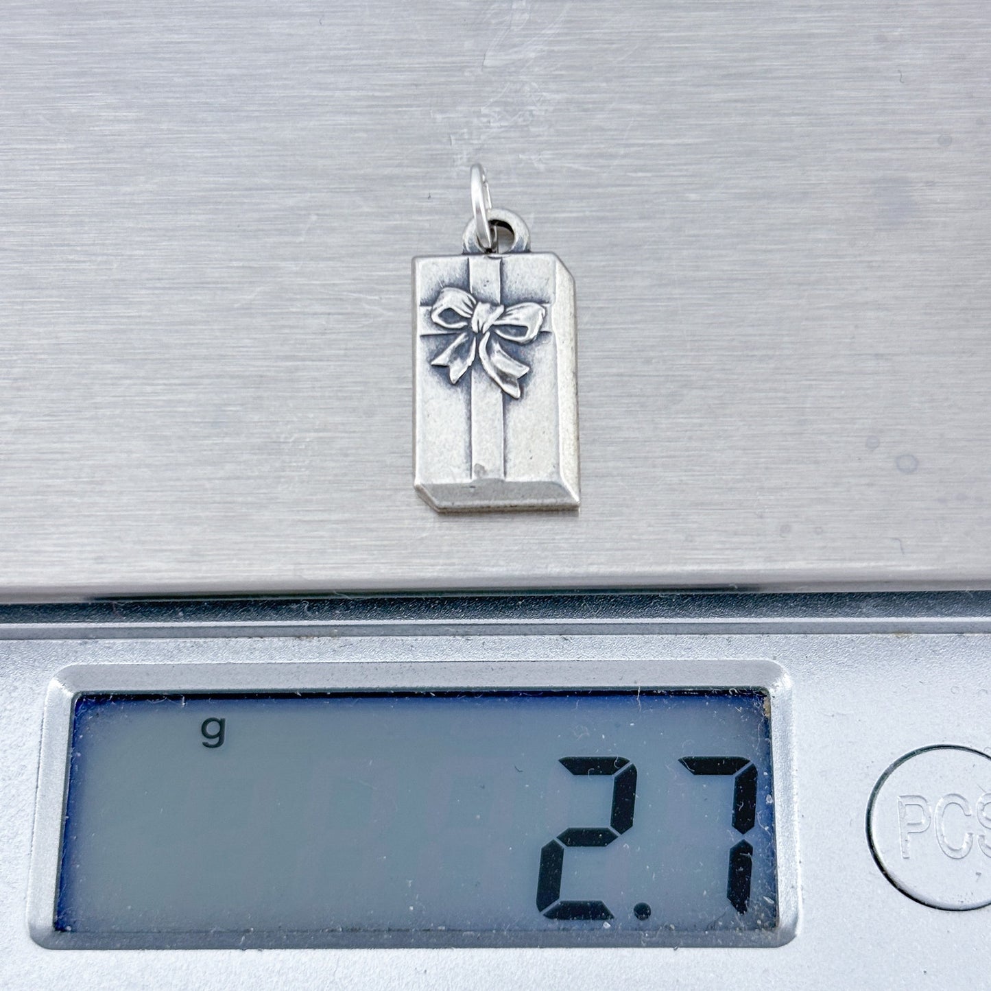 Vintage Sterling Silver 925 Gift Box Present Charm