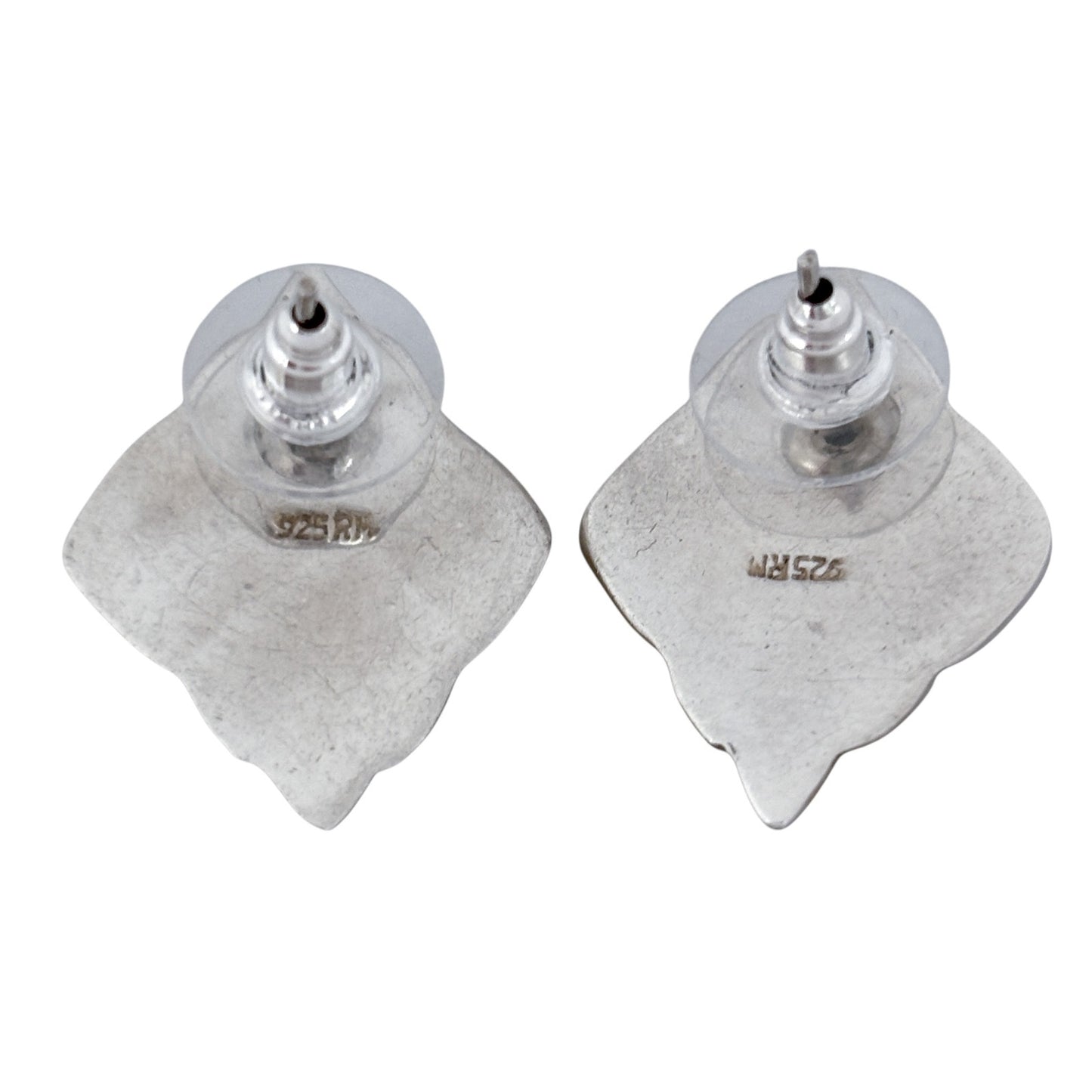 Vintage Sterling Silver 925 Fluted Earrings