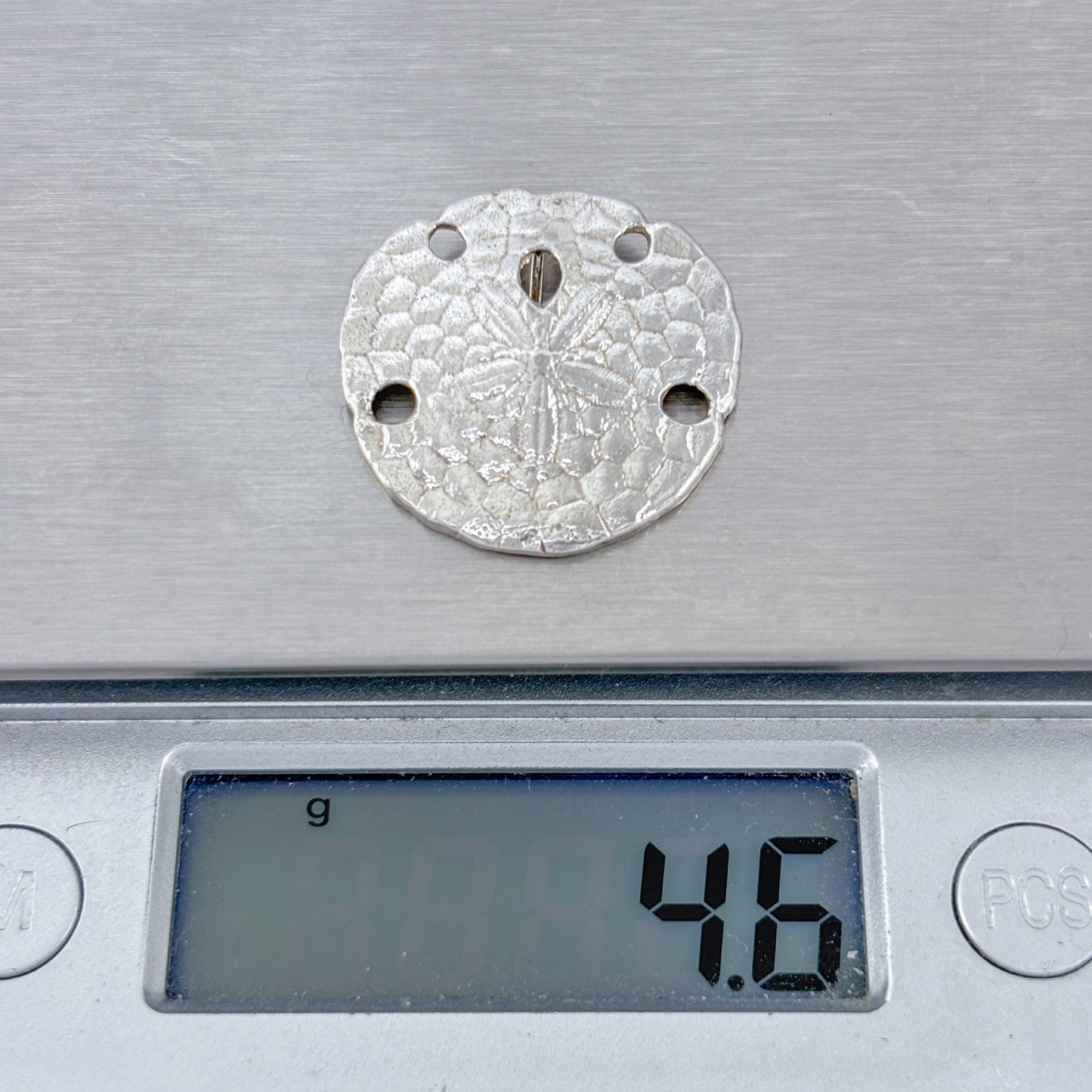 Vintage Sterling Silver 925 Sand Dollar Pendant