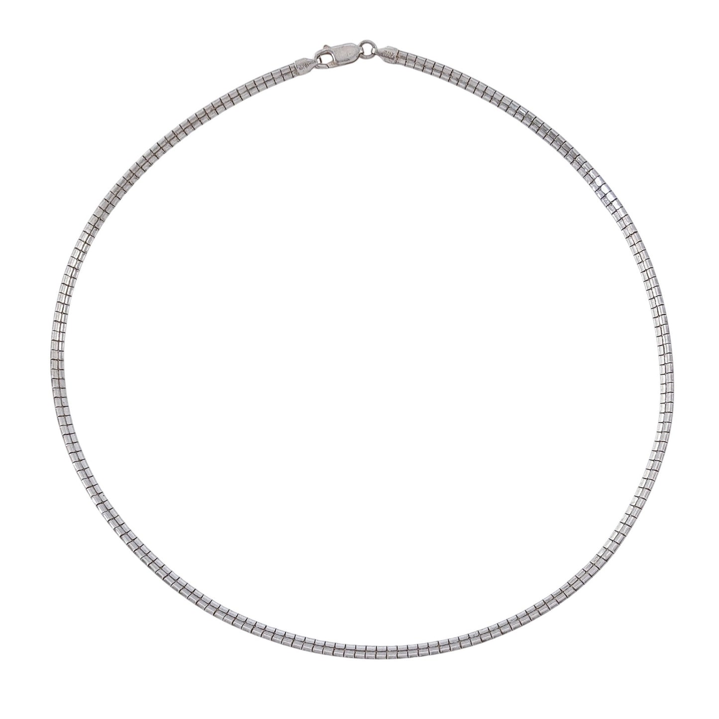 Vintage Italain Sterling Silver 925 Omega Necklace 16"