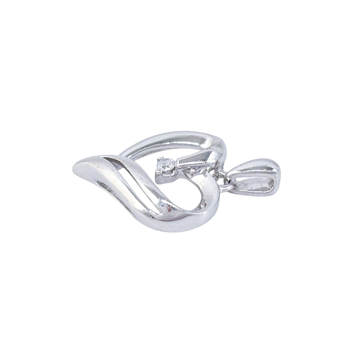 Ross Simons Diamond 0.02ct Heart Pendant | Vintage Sterling Silver 925
