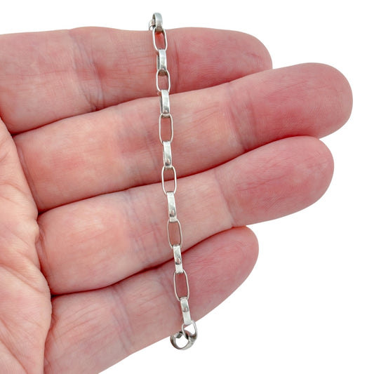 Vintage Sterling Silver 925 5mm Link Anklet 11"