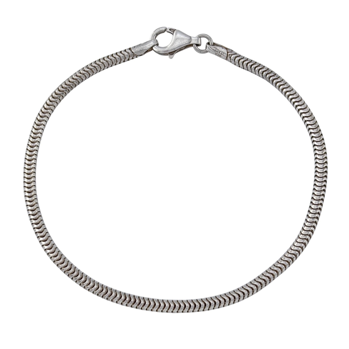 Vintage Sterling Silver 925 Snake Chain Bracelet 8.5"