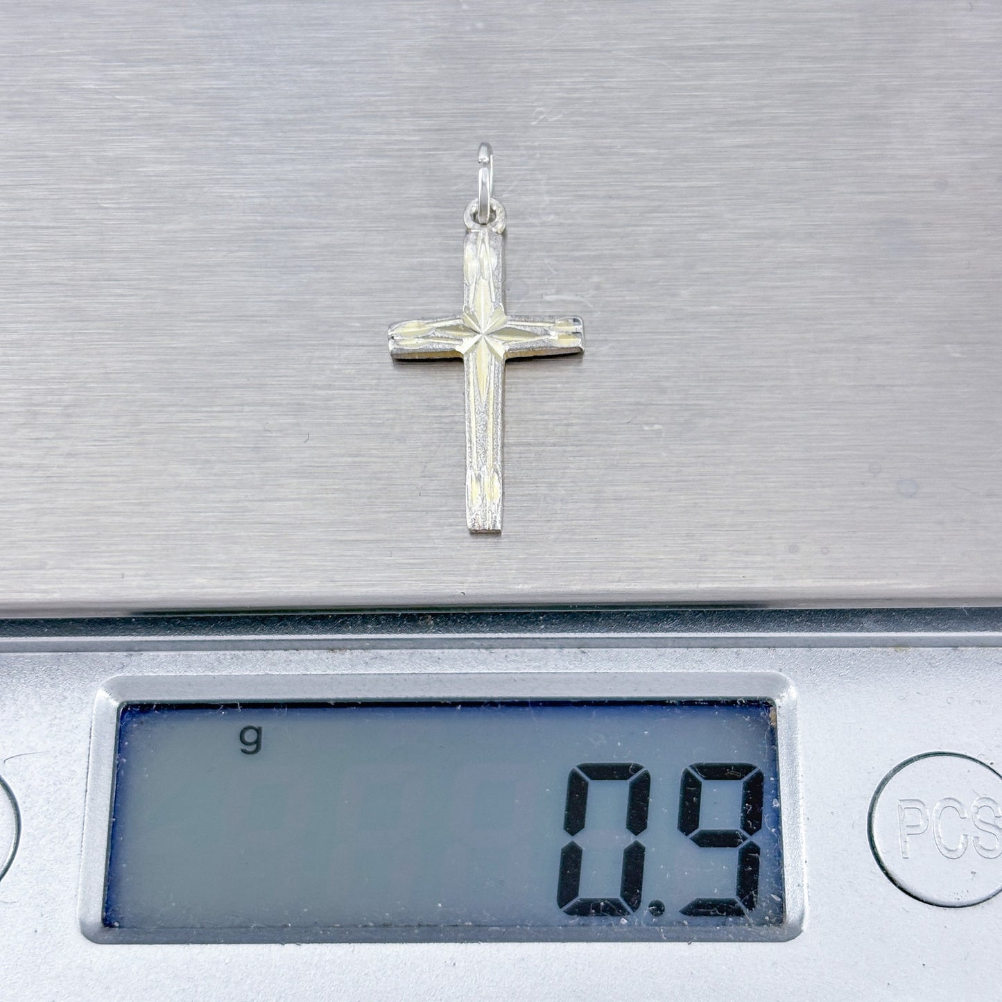 Vintage Sterling Silver 925 Star Cross Pendant