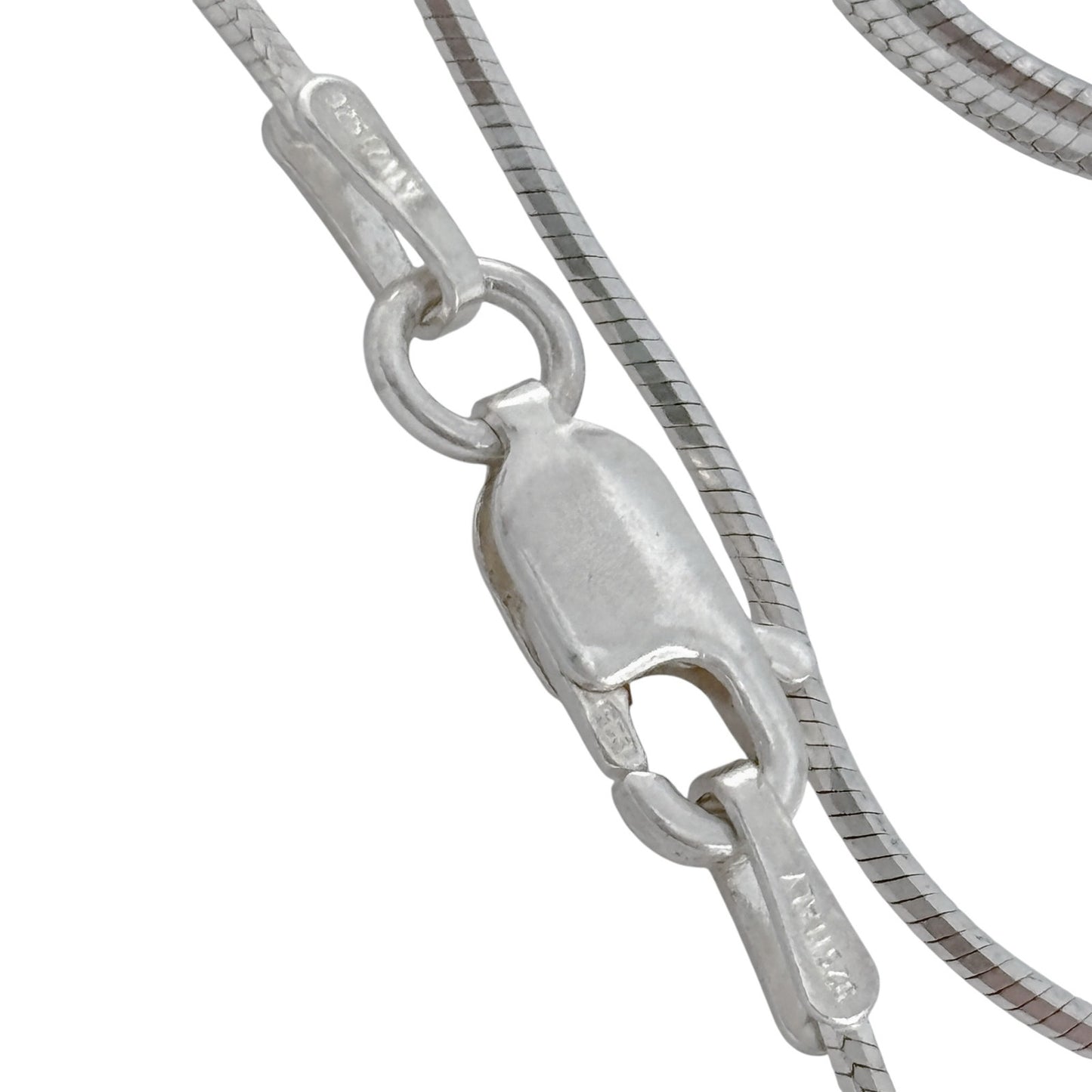 Vintage Italy Sterling Silver 925 Snake Chain Necklace 16"