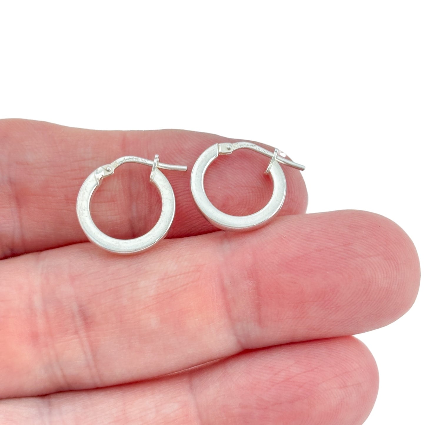 Vintage Sterling Silver 925 Hoop Earrings