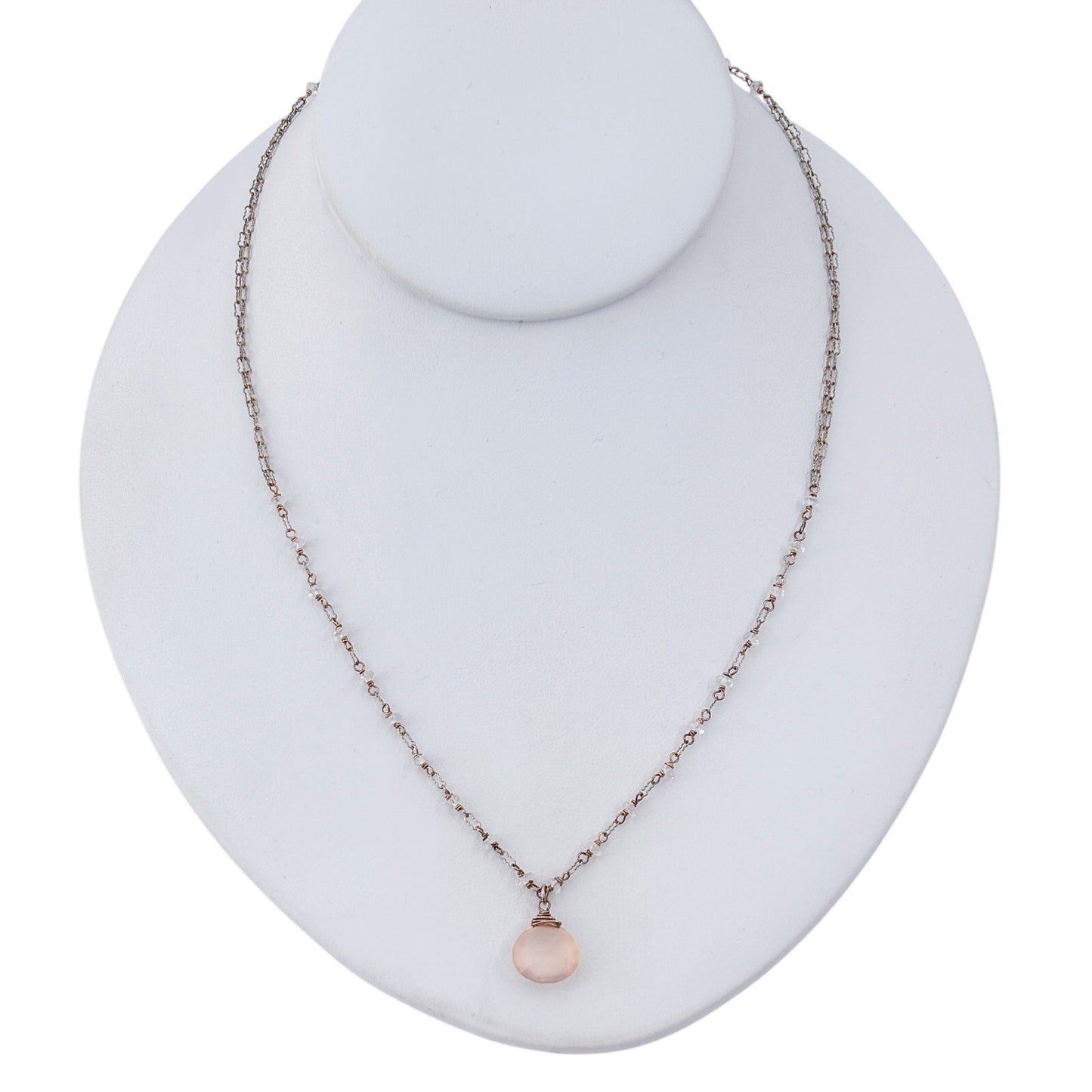 Vintage Gold-Tone Sterling Silver 925 Glass Pendant Necklace 19"