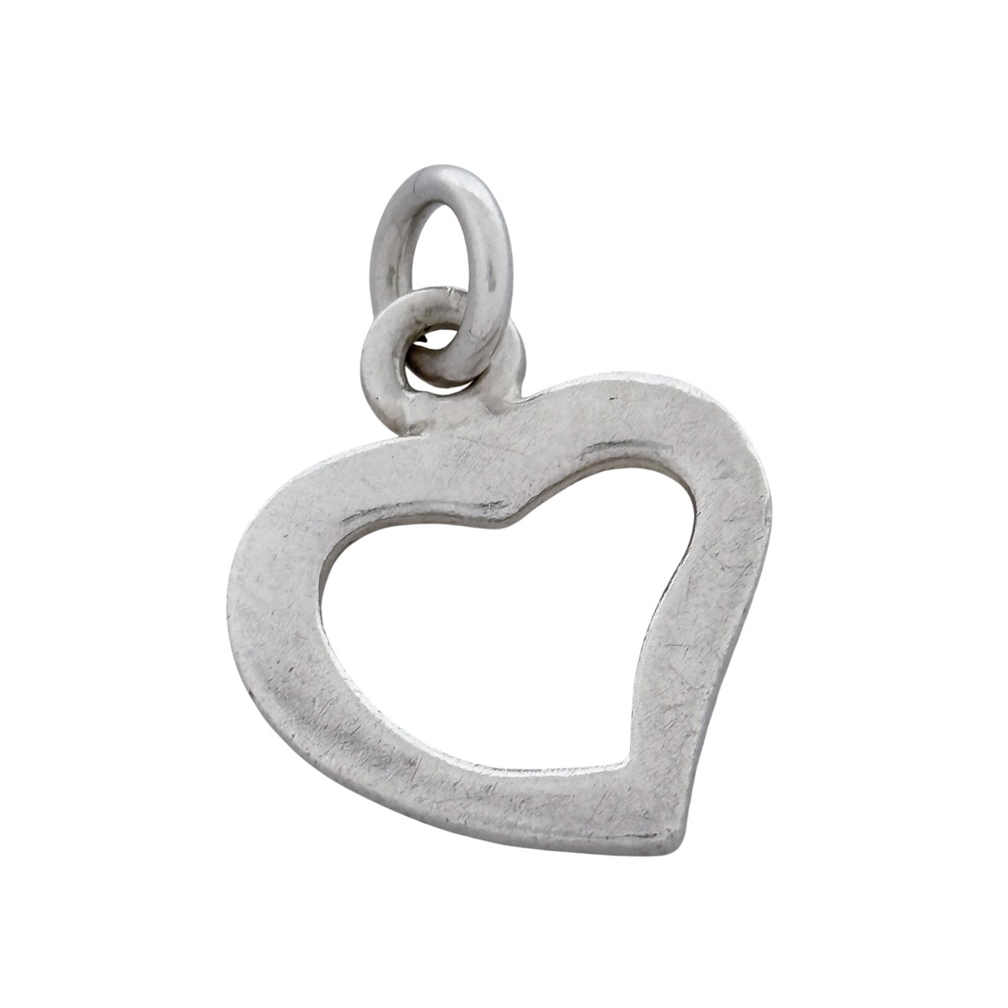 Vintage Sterling Silver 925 Open Heart Pendant