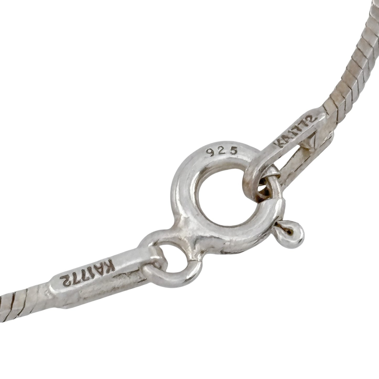 Vintage Italy Sterling Silver 925 Snake Chain Necklace 18"