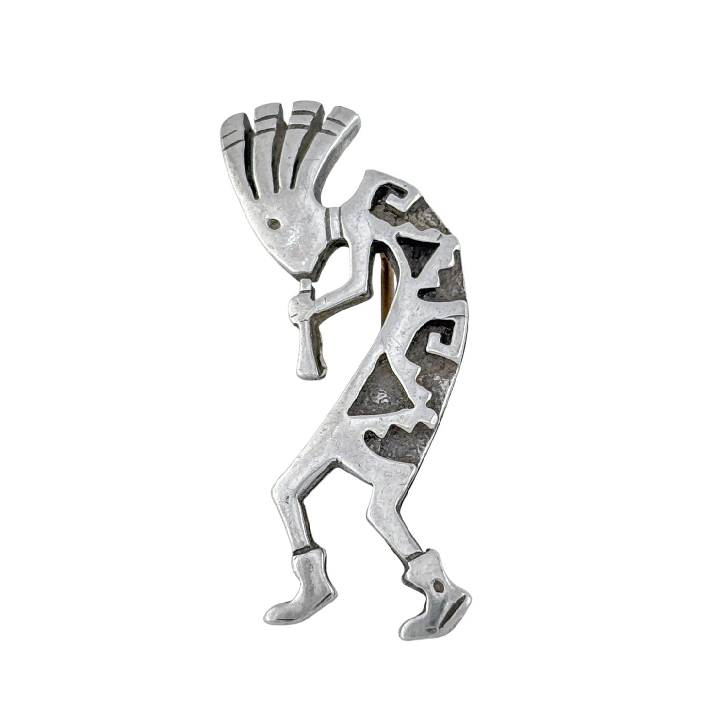 Vintage Sterling Silver 925 Kokopelli Brooch