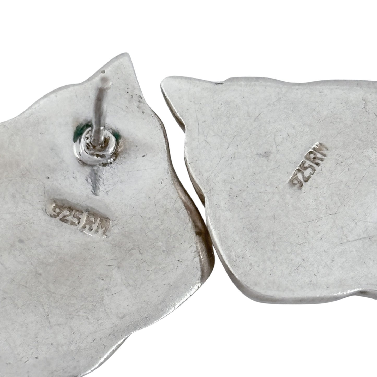 Vintage Sterling Silver 925  Fluted Earrings