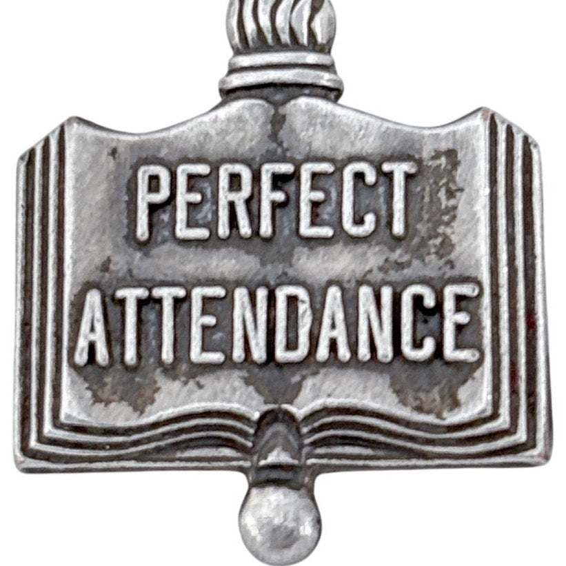 Vintage Sterling Silver 925 ABWA Perfect Attendance Book Charm