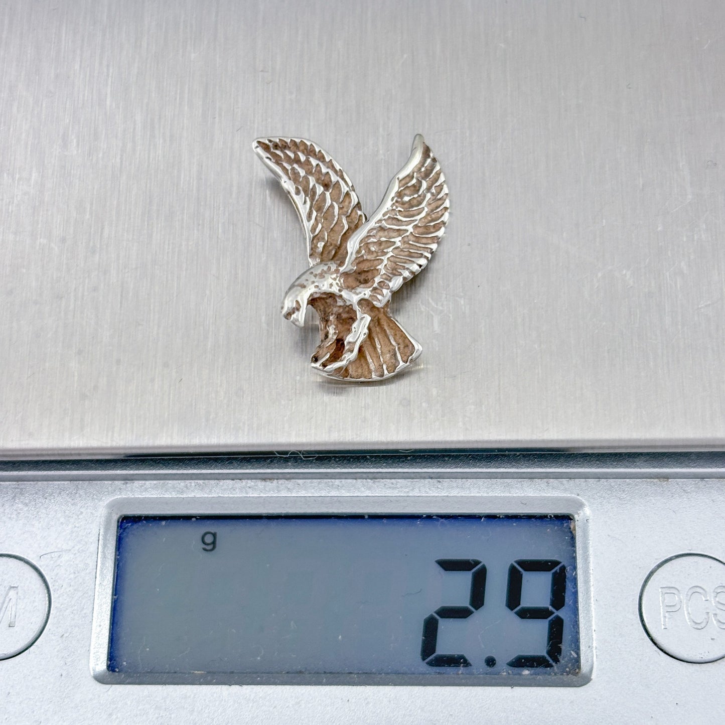 Vintage Sterling Silver 925 Eagle Pendant