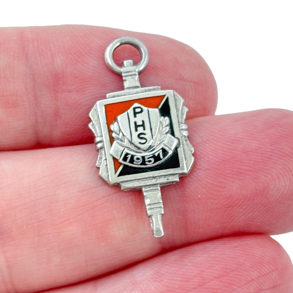Vintage Sterling Silver 925 PHS 1957 Key Charm