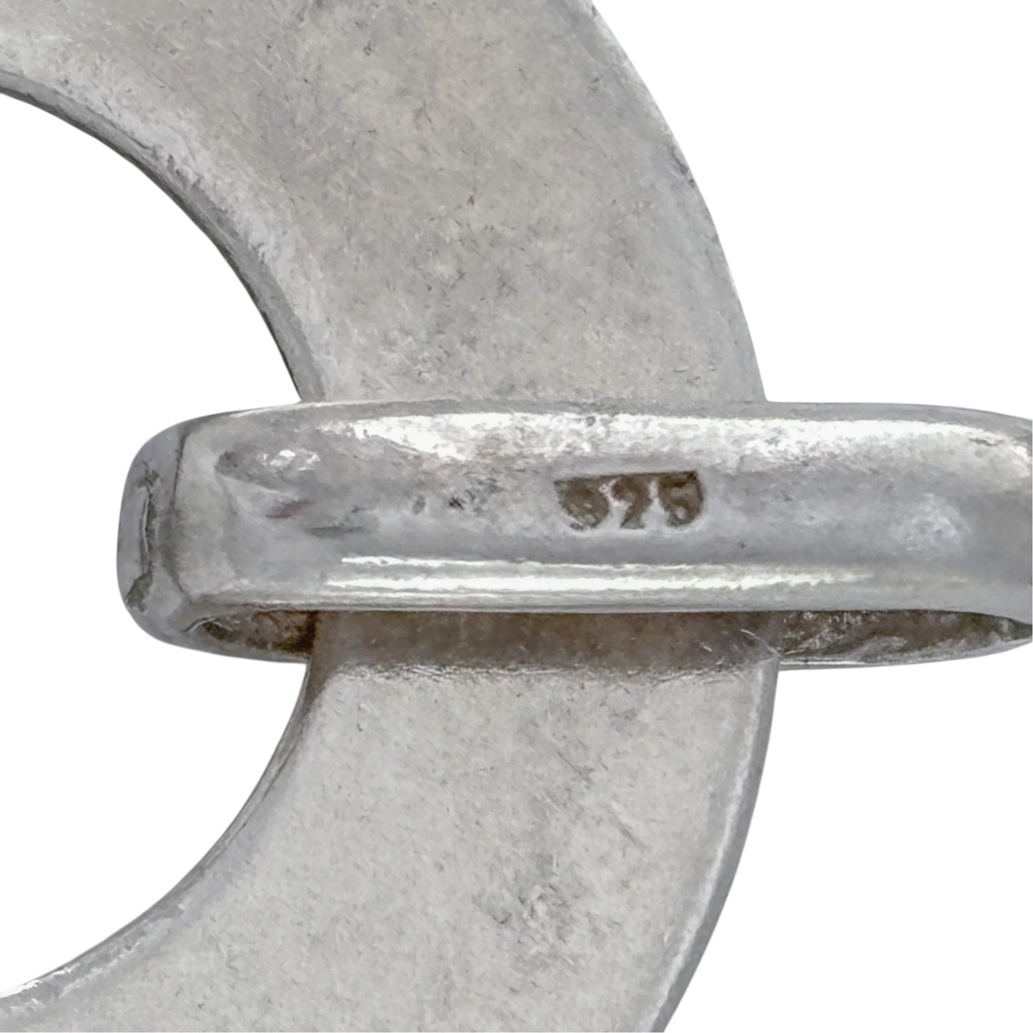 Vintage Sterling Silver 925 Hebrew Circle Pendant