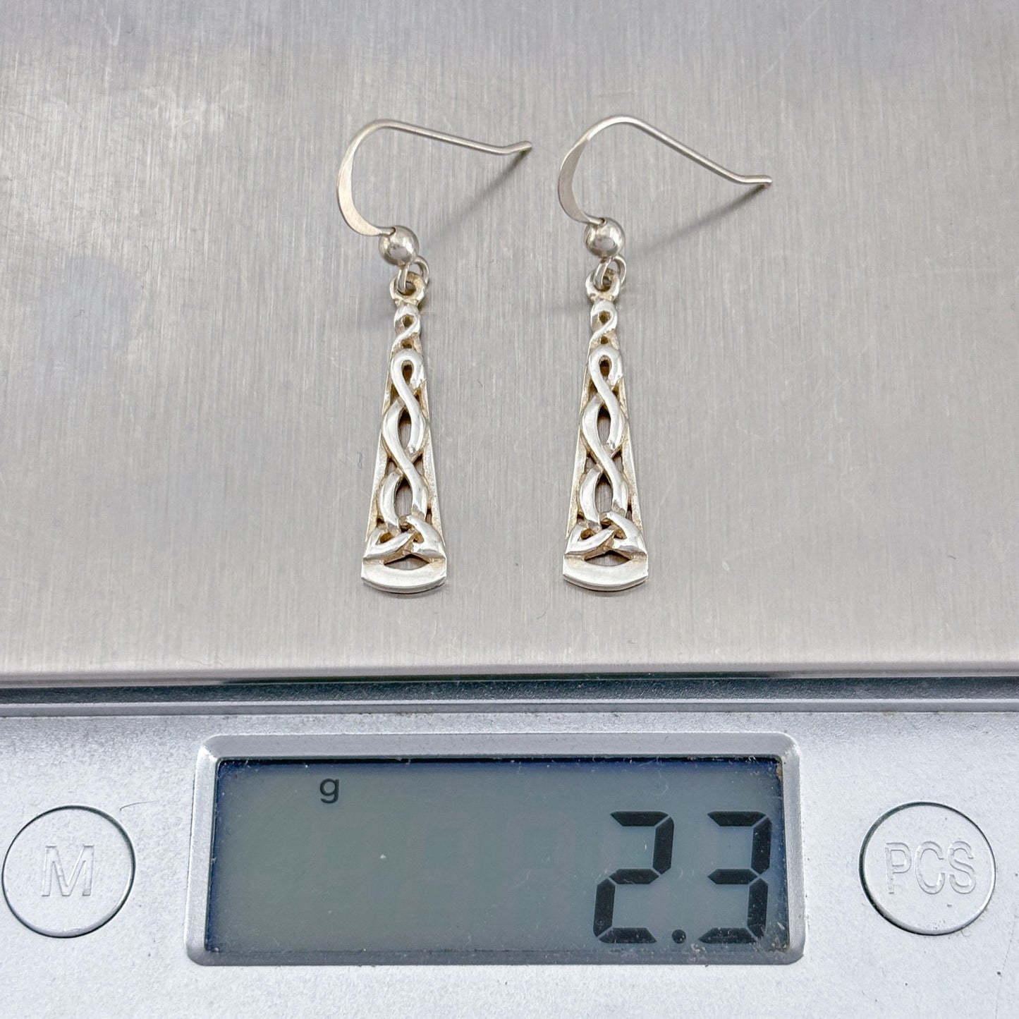 Vintage Sterling Silver 925 Celtic Knot Earrings