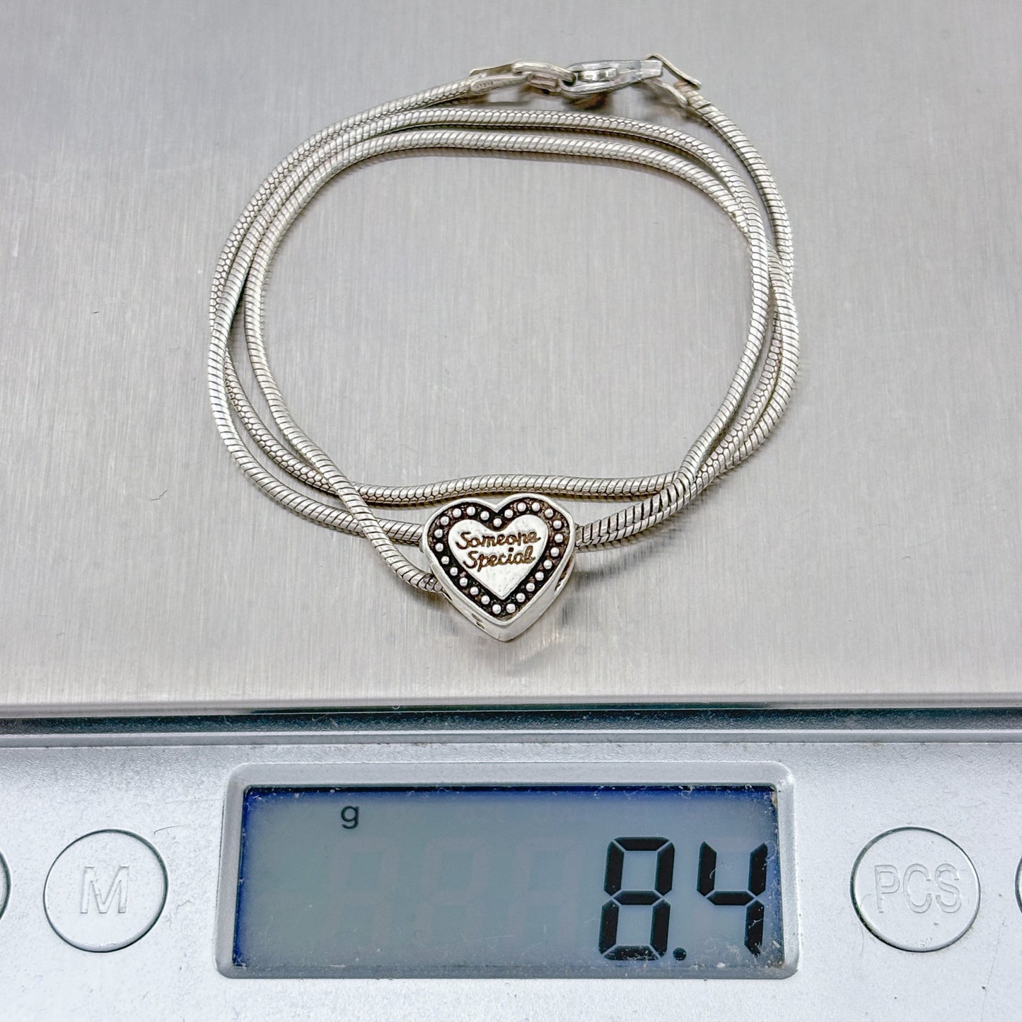Vintage Sterling Silver 925 “Someone Special” Heart Necklace 16"
