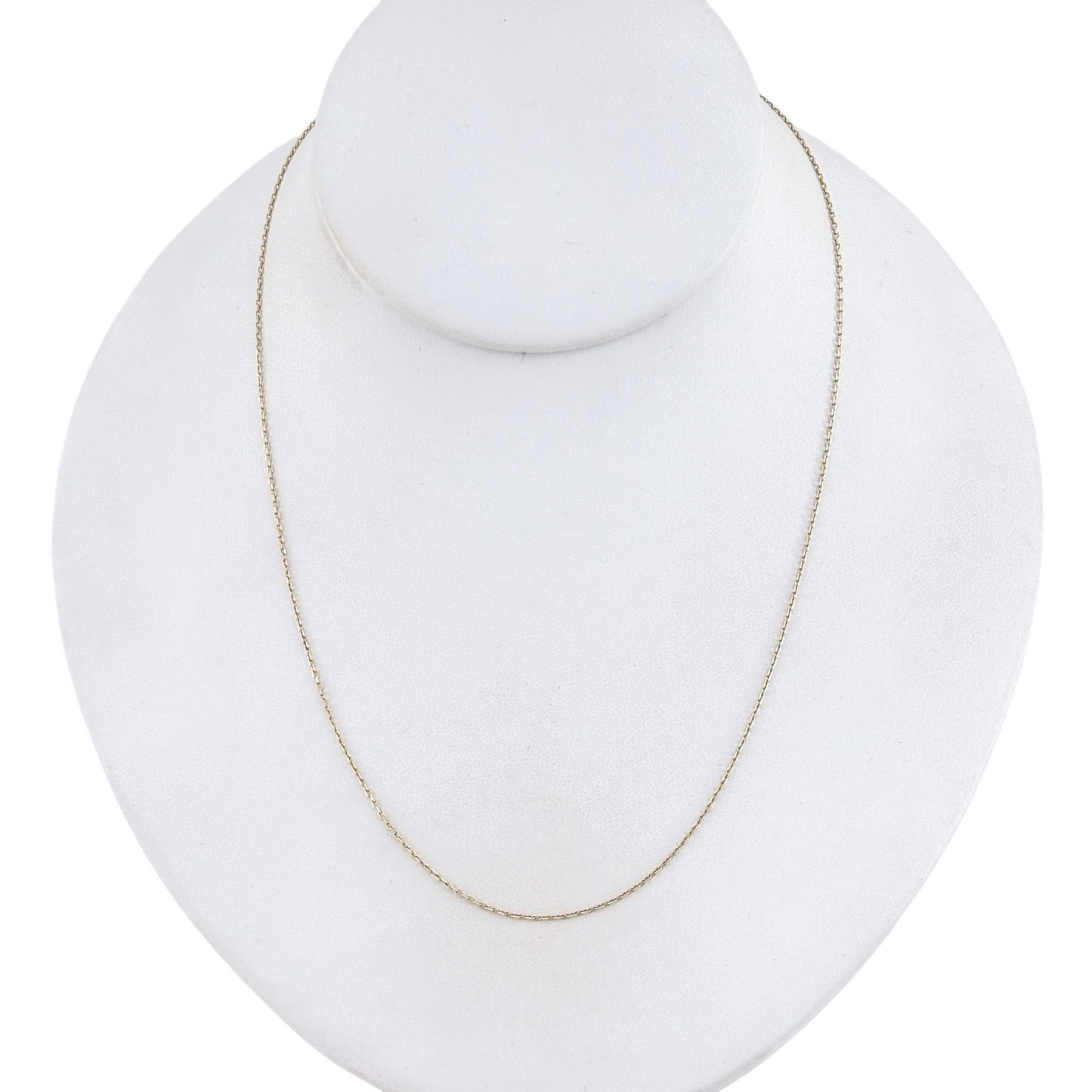 Vintage Gold-Tone Sterling Silver 925 Cable Link Chain Necklace 16.5"-17.5"