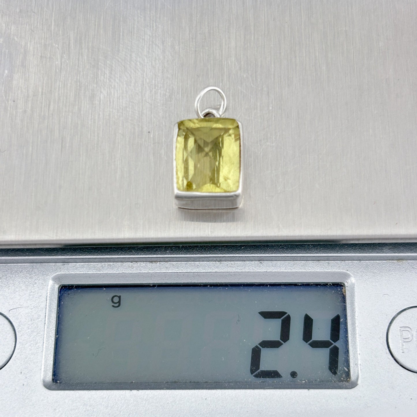 Vintage Sterling Silver 925 Citrine Pendant